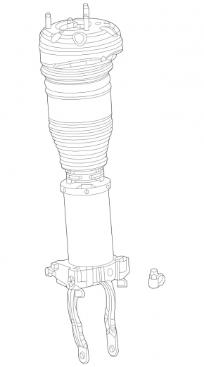 Front right air shock absorber Mercedes X167 GLS 20-26 with ABC