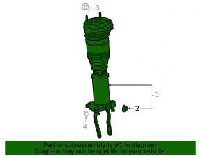 Front right air shock absorber Mercedes X167 GLS 20-26 with ABC