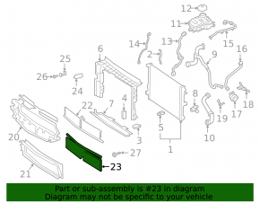 Lower radiator mounting frame for Mercedes X247 GLB 20-26 M260