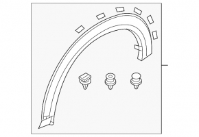 Front left fender arch trim for Mazda CX-3 16-21