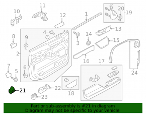 Front right window lift control for Ford Edge 15-19, black with chrome