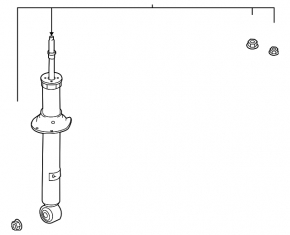 Front left shock absorber Infiniti Q60 17-20 RWD