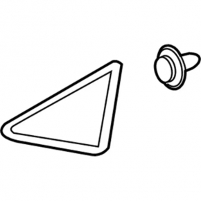 Plug triangle wing front right Lincoln MKC 15-19 chrome insert