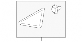 Plug triangle wing front right Lincoln MKC 15-19 chrome insert