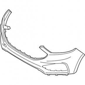 Front bumper bare Ford Edge 19 - without parking sensors FPS