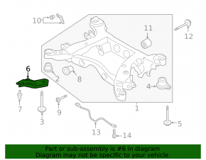 Left rear subframe lug for Lincoln Corsair 20-26