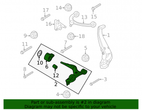 Lower control arm, front right, Porsche Taycan 20-26 AWD