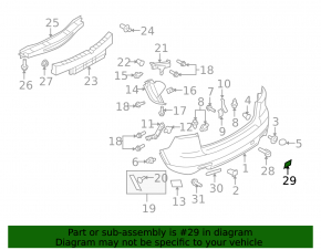 Right rear bumper towing hook cap Mazda CX-9 07-12