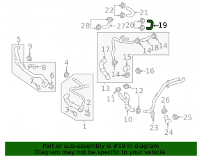 Cooling system pipe Audi A3 8V 15-16 2.0 TDI inlet