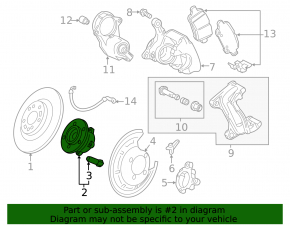 Rear left hub Chevrolet Bolt 17 - rusty