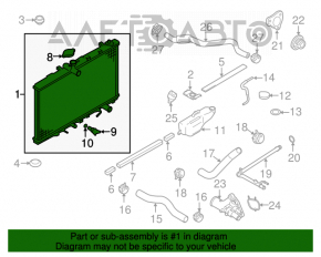 Suzuki Kizashi 10-15 water cooling radiator