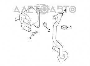 Oil cooler for automatic transmission Volvo S90 17-21