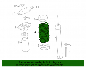 Rear left spring BMW 3 F30 12-18 rwd