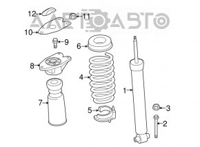 Rear left spring BMW 3 F30 12-18 rwd