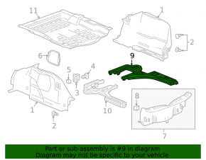 Trunk foam right Chevrolet Cruze 16-