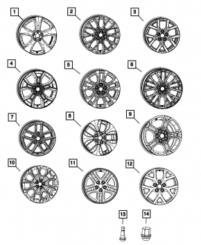 Wheel rim R20 Jeep Grand Cherokee WL 21-25