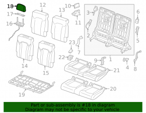Rear left headrest, 3rd row, Audi Q7 20-24, gray