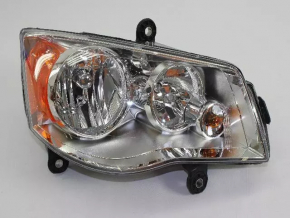 Headlight front right bare Dodge Grand Caravan 11-20 chrome
