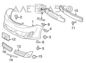 Lower grille of the front bumper Toyota Camry v50 12-14 usa SE