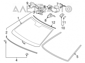 Lexus LS460 07-08 USA PGW Windshield