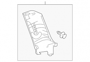 Rear pillar trim left front Toyota Highlander 14-19 gray, scratch