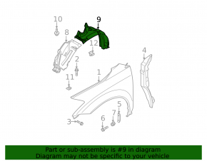 Front right mudguard Nissan Murano z50 03-08
