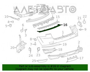 Jeep Grand Cherokee WK2 11-22 rear bumper trim scratch pattern
