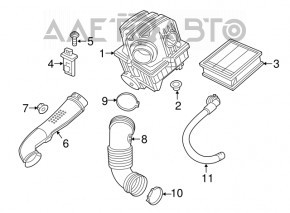 Chrysler 200 15-16 2.4 Air Flow Meter