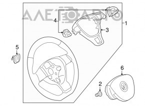 Steering wheel cover VW Passat 20-22 black with aluminum
