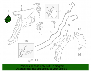 Fuel filler flap housing Hyundai Elantra AD 17-20