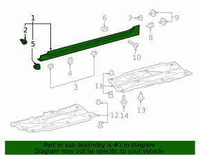 Left threshold for Toyota Prius 50 16-22