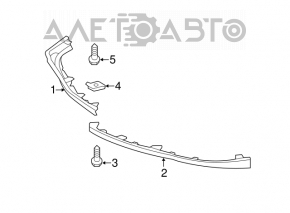 Front bumper lower left lip Lexus IS250 IS350 06-10