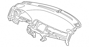 Torpedo front panel without AIRBAG Honda HR-V 16-22 black