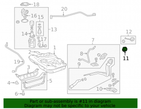 Fuel filler neck seal for Toyota Camry v55 15-17 usa