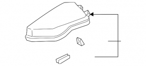 Upper fuse box cover under the hood, left, Toyota Rav4 22-25 hybrid