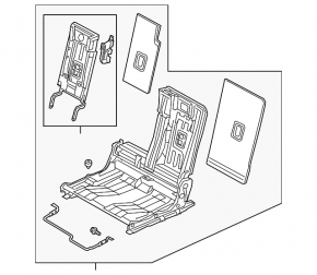 Left rear seat runner for Audi Q3 83A 19-25 without frame