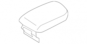 Central console armrest and cup holder Hyundai Ioniq 17-22 HEV, PHEV leather black under air vent