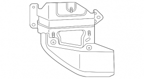 Blind Spot Sensor Mount (BSM), right, Mitsubishi Outlander 17-21