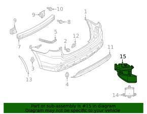 Blind Spot Sensor Mount (BSM), right, Mitsubishi Outlander 17-21