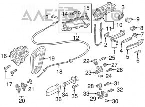 Door panel, inner, rear right, Audi A3 22-26