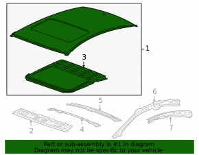 Metal roof Chevrolet Cruze 11-16 under the hatch