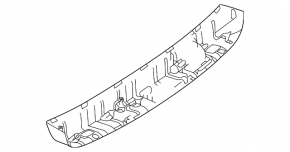 Lower tailgate trim Mercedes W167 GLE 350 450 20-23 black, lower part, scratches