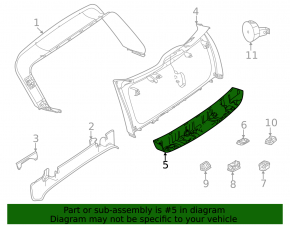 Lower tailgate trim Mercedes W167 GLE 350 450 20-23 black, lower part, scratches