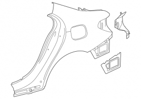 Quarter wing rear left Mercedes A-class V177 19-22