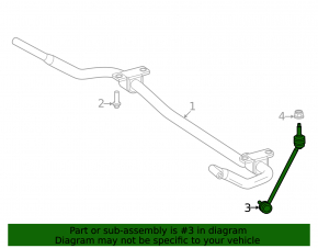 Front right stabilizer link Mercedes C-class W206 300 22-25 AWD