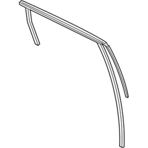 Upper rear left door molding Ford C-max MK2 13-18 with glass seal