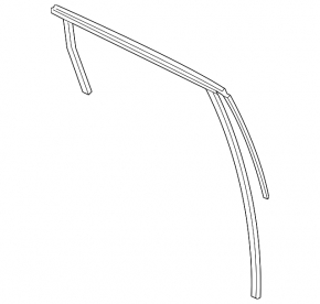 Upper rear left door molding Ford C-max MK2 13-18 with glass seal
