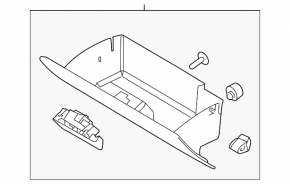 Glove box, glove compartment Ford Flex 09-19 beige, scratch