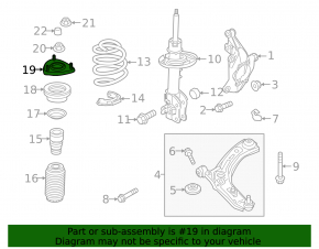 Front left shock absorber support Mazda 3 19-