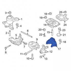 Engine Mount Bracket Left Lincoln MKZ 13-16 Hybrid, 2.0T